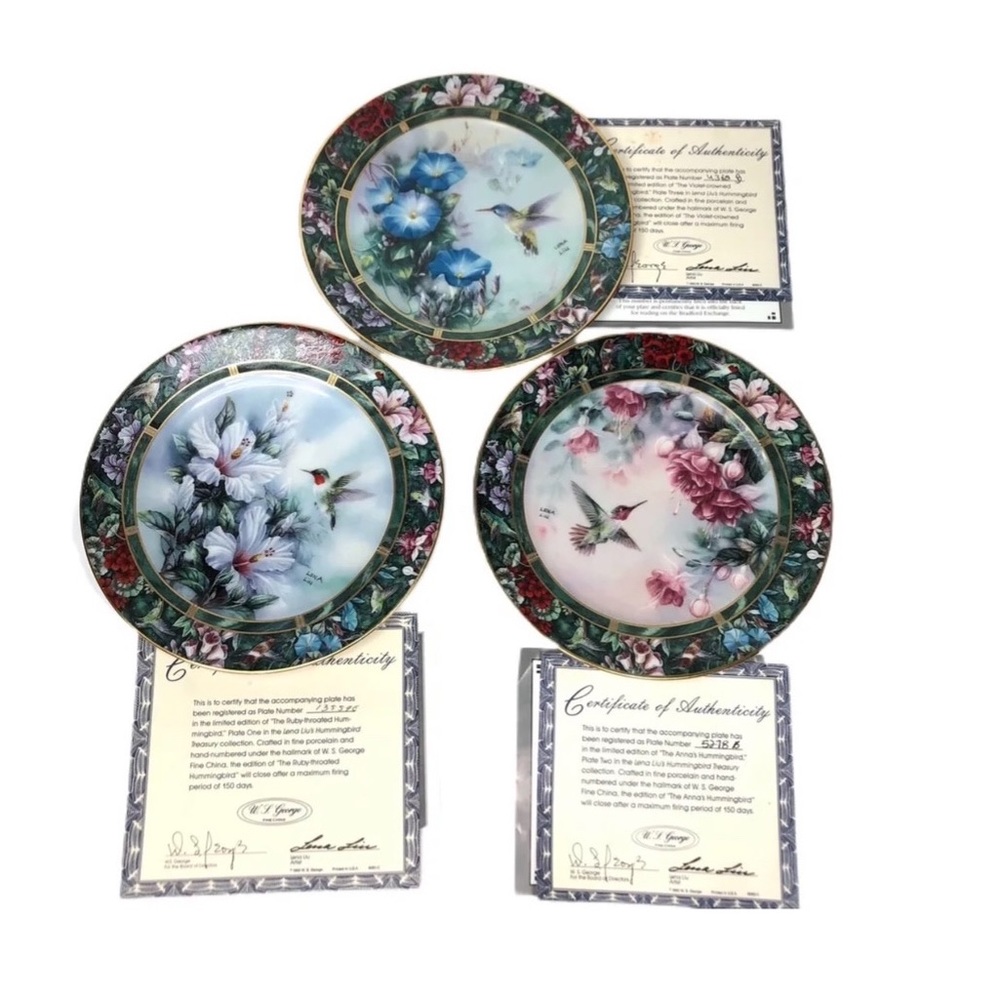 Lena Liu Collector Hummingbird Plates